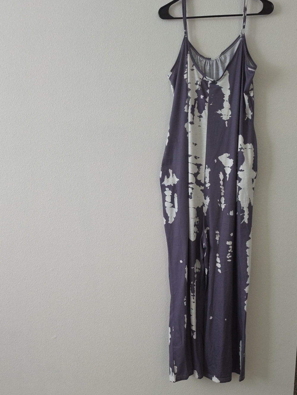 Gray & Cream Tie-Dye Jumpsuit - Women's Spaghetti Strap